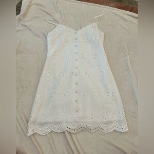 White eyelet dress
